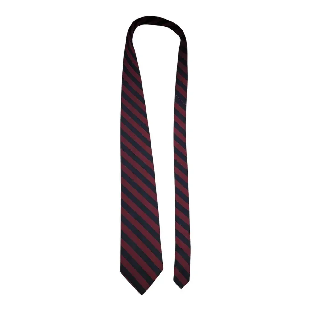 Vintage Brooks Brothers Makers Silk Tie USA Burgundy Navy Repp Stripe Vintage